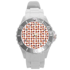 Pasta Pattern Round Plastic Sport Watch (l)