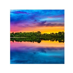 Sunset Color Evening Sky Evening Small Satin Scarf (square)