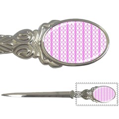 Circles Lines Light Pink White Pattern Letter Opener