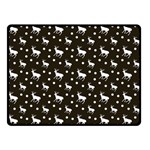 Deer Dots Brown Double Sided Fleece Blanket (Small)  45 x34  Blanket Front