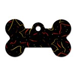 Lines Abstract Print Dog Tag Bone (One Side) Front