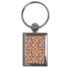 Multicolored Linear Pattern Design Key Chains (rectangle)  by dflcprints