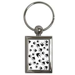 Vintage Birds Pattern Key Chains (rectangle)  by Valentinaart