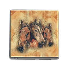 Head Horse Animal Vintage Memory Card Reader (square 5 Slot) by Simbadda