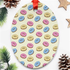 Donuts Pattern Ornament (oval)