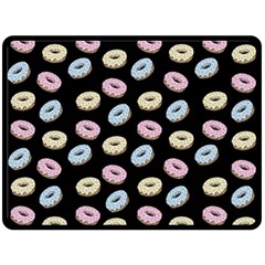 Donuts Pattern Fleece Blanket (large) 