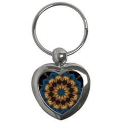 Mandala Kaleidoscope Ornaments Key Chains (heart)  by Simbadda