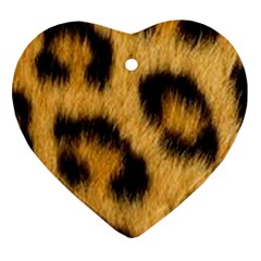 Animal Print Leopard Ornament (heart) by NSGLOBALDESIGNS2