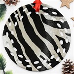 Zebra print Round Filigree Ornament (Two Sides) Back