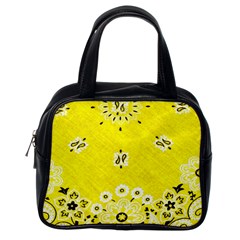 Grunge Yellow Bandana Classic Handbag (one Side) by dressshop
