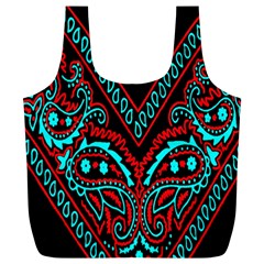 Blue And Red Bandana Full Print Recycle Bag (xl) by dressshop