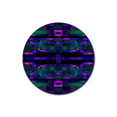Abstract Pattern Desktop Wallpaper Rubber Coaster (round) 