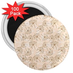 Dandelion Rose Rosa Flower 3  Magnets (100 Pack)