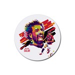 Mo Salah the egyptian king Rubber Coaster (Round)  Front