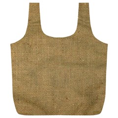 Burlap Coffee Sack Grunge Knit Look Full Print Recycle Bag (xl) by dressshop