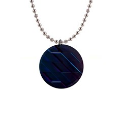 Glass Scifi Violet Ultraviolet 1  Button Necklace by Sapixe