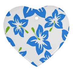 Hibiscus Wallpaper Flowers Floral Heart Ornament (two Sides) by Sapixe