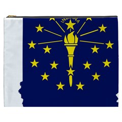 Flag Map Of Indiana Cosmetic Bag (xxxl) by abbeyz71