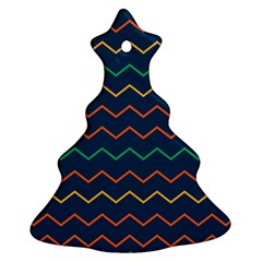 Pattern Zig Zag Colorful Zigzag Ornament (christmas Tree)  by Sapixe
