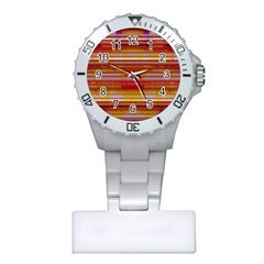 Abstract Stripes Color Game Plastic Nurses Watch by Sapixe