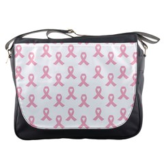 Pink Ribbon - Breast Cancer Awareness Month Messenger Bag by Valentinaart