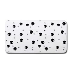 Pattern Skull Stars Handrawn Naive Halloween Gothic Black And White Medium Bar Mats