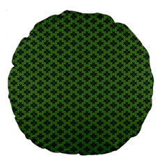 Logo Kek Pattern Black And Kekistan Green Background Large 18  Premium Round Cushion  by snek