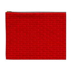 Maga Make America Great Again Usa Pattern Red Cosmetic Bag (xl) by snek