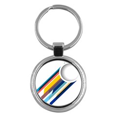 Vector Geometric Polygons And Circles Key Chains (round)  by Mariart