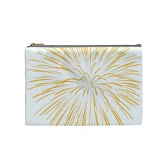 Yellow Firework Transparent Cosmetic Bag (medium) by Mariart