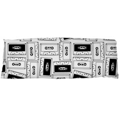 Tape Cassette 80s Retro Genx Pattern Black And White Body Pillow Case (dakimakura)