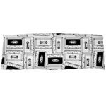 Tape Cassette 80s Retro GenX Pattern black and White Body Pillow Case (Dakimakura) Body Pillow Case