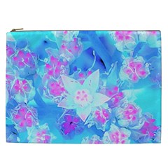 Blue And Hot Pink Succulent Underwater Sedum Cosmetic Bag (xxl) by myrubiogarden