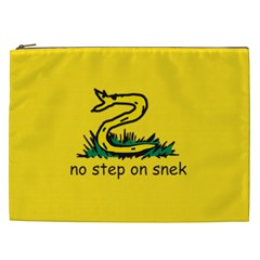 No Step On Snek Gadsden Flag Meme Parody Cosmetic Bag (xxl) by snek