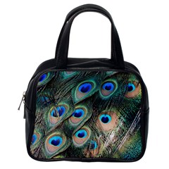 Peacock Feathers Bird Colorful Classic Handbag (one Side) by Wegoenart