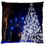 Christmas Card Christmas Atmosphere Large Flano Cushion Case (Two Sides) Front