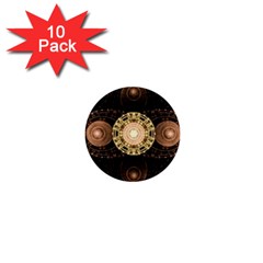 Fractal Design Pattern Fantasy 1  Mini Buttons (10 Pack) 
