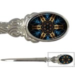 Pattern Texture Copper Teal Design Letter Opener Front