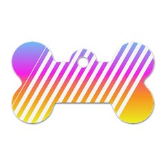 Abstract Lines Mockup Oblique Dog Tag Bone (one Side)