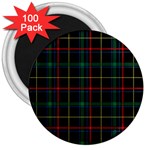 Plaid Tartan Checks Pattern 3  Magnets (100 pack) Front