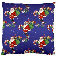 Christmas Vintage Santa Background Standard Flano Cushion Case (two Sides) by Wegoenart