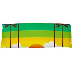 Seaside Sunrise Colorful Ocean Sea Body Pillow Case Dakimakura (two Sides) by Wegoenart