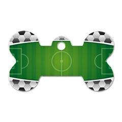 Background Sports Soccer Football Dog Tag Bone (one Side) by Wegoenart