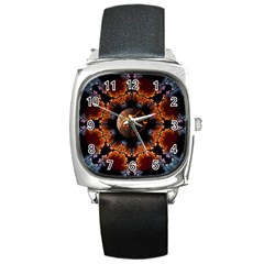 Fractal Space Fantasy Square Metal Watch