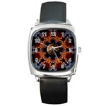 Fractal Space Fantasy Square Metal Watch Front