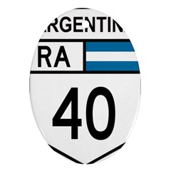 Argentina National Route 40 Oval Ornament (two Sides) by abbeyz71