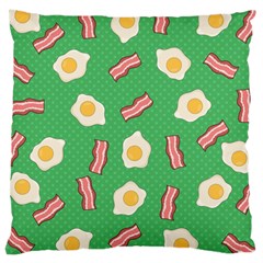 Bacon And Egg Pop Art Pattern Large Cushion Case (one Side)
