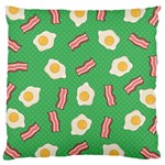 Bacon and Egg Pop Art Pattern Large Cushion Case (One Side) Front