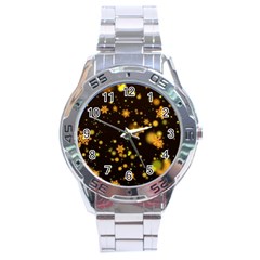 Background Black Blur Colorful Stainless Steel Analogue Watch