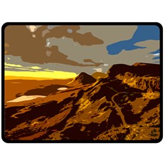 Scotland Monti Mountains Mountain Double Sided Fleece Blanket (large) 